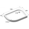Акриловый поддон 100x80 см BELBAGNO TRAY-BB-RH-100/80-550-15-W-L