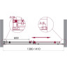 Душевая дверь 140 см BELBAGNO ACQUA-BF-1-140-C-Cr