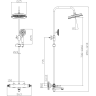 Душевая система BELBAGNO BOHEME-VSCM-CRM 225 мм, со смесителем, хром