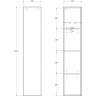 Пенал BELBAGNO KRAFT-1600-1A-SC-СO подвесной L/R, бежевый матовый KRAFT-1600-1A-SC-CO