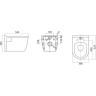 Подвесной безободковый унитаз с сиденьем микролифт BELBAGNO LOTO BB070CHR/SC